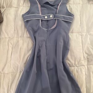 Lavender vintage square neck mini dress